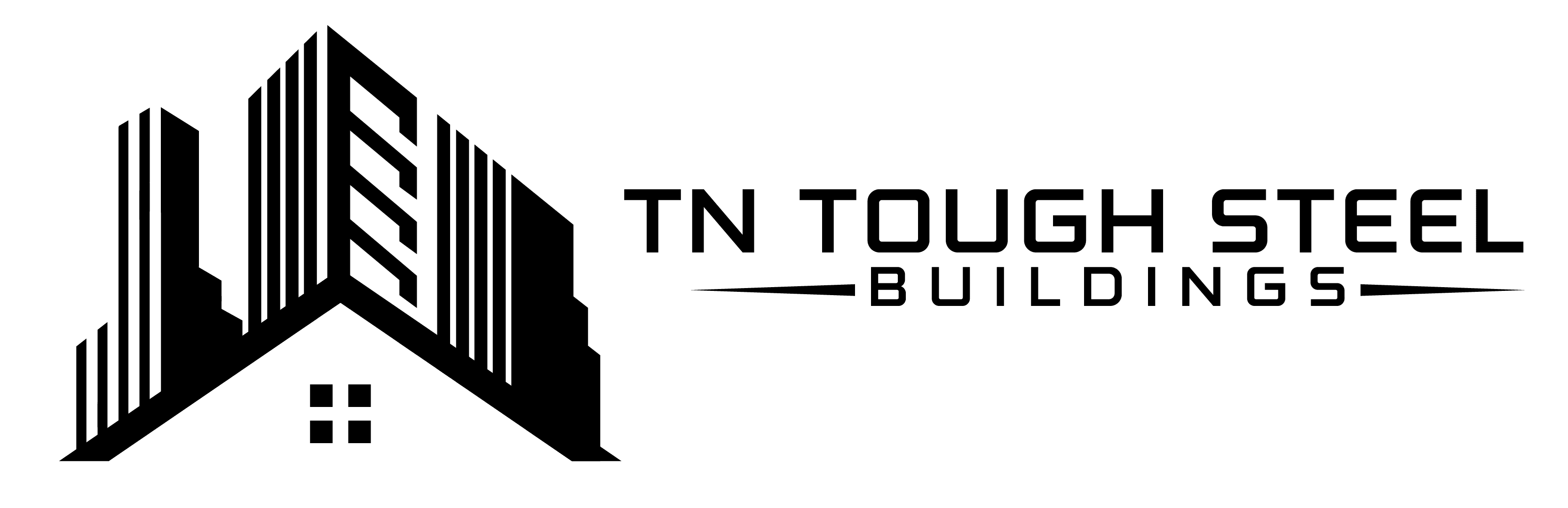 A black and white logo of tn tough builders